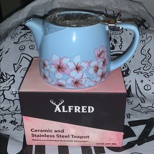 Ceramic and stainless steel teapot, never used!